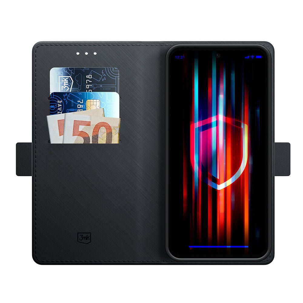 3MK iPhone 16e / 17e - Θήκη Πορτοφόλι Stand από Δερματίνη - Wallet Case - Black