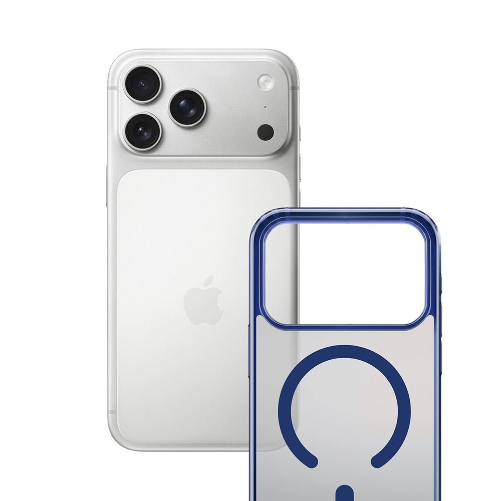 3MK iPhone 17 Pro Max Σκληρή Θήκη με Πλαίσιο Σιλικόνης και MagSafe - Frosty MagCase - Blue