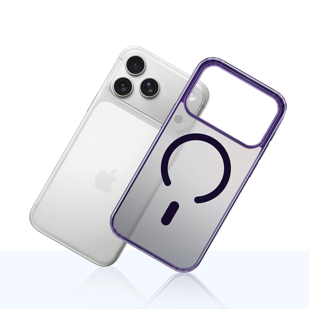 3MK iPhone 17 Pro Max Σκληρή Θήκη με Πλαίσιο Σιλικόνης και MagSafe - Frosty MagCase - Purple