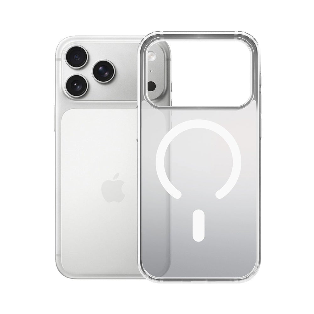 3MK iPhone 17 Pro Max Σκληρή Θήκη με Πλαίσιο Σιλικόνης και MagSafe - Frosty MagCase - White
