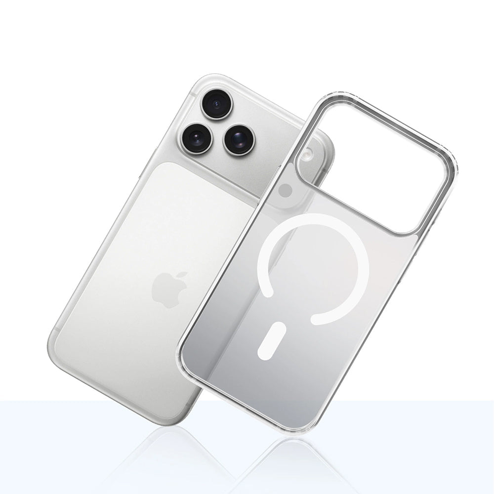 3MK iPhone 17 Pro Max Σκληρή Θήκη με Πλαίσιο Σιλικόνης και MagSafe - Frosty MagCase - White