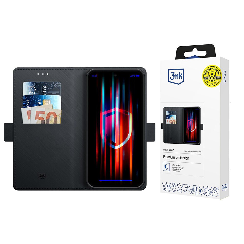 3MK iPhone 17 Pro Max - Θήκη Πορτοφόλι Stand από Δερματίνη - Wallet Case - Black