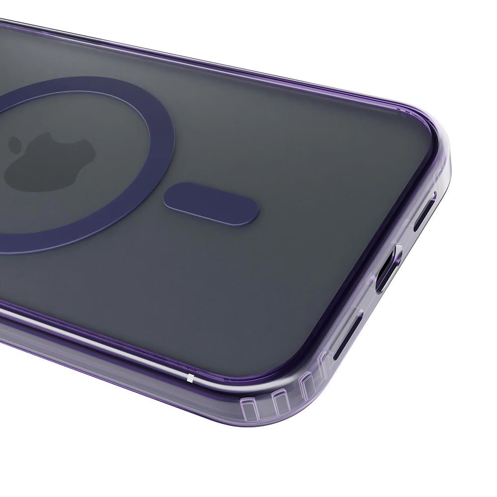 3MK iPhone 17 Pro Σκληρή Θήκη με Πλαίσιο Σιλικόνης και MagSafe - Frosty MagCase - Purple