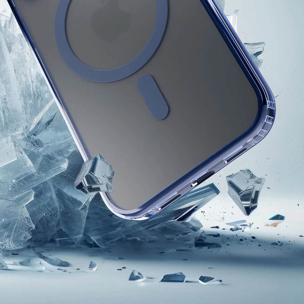 3MK iPhone 17 Σκληρή Θήκη με Πλαίσιο Σιλικόνης και MagSafe - Frosty MagCase - Blue
