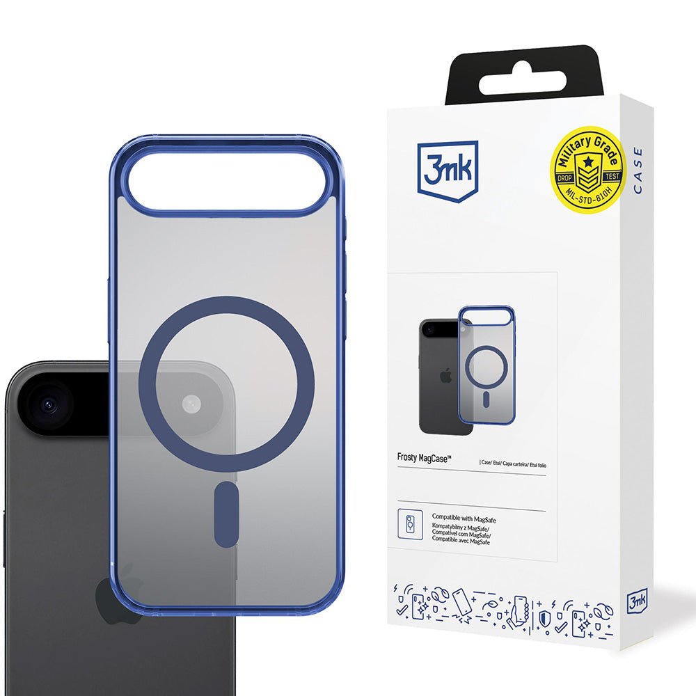 3MK iPhone Air Σκληρή Θήκη με Πλαίσιο Σιλικόνης και MagSafe - Frosty MagCase - Blue