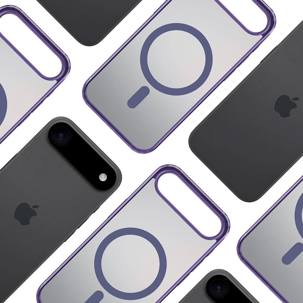 3MK iPhone Air Σκληρή Θήκη με Πλαίσιο Σιλικόνης και MagSafe - Frosty MagCase - Purple