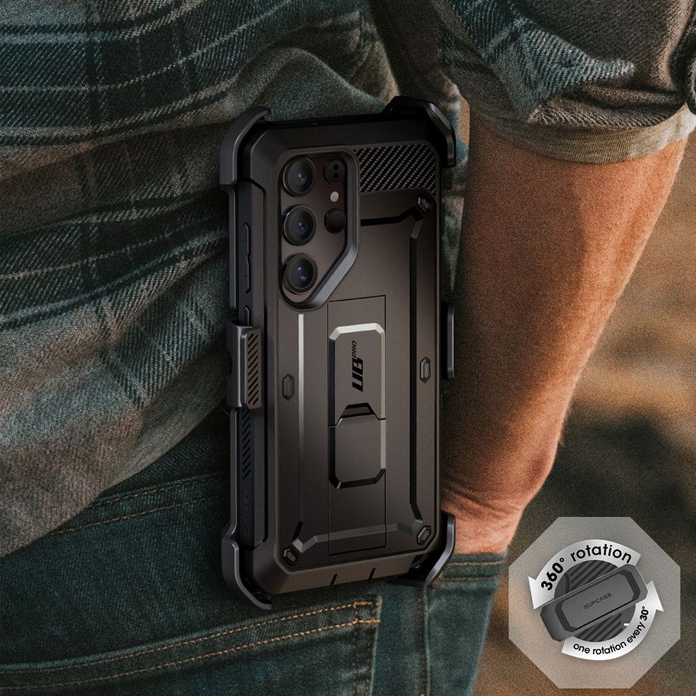 Supcase Samsung Galaxy S25 Ultra Unicorn Beetle Pro 2 Σκληρή Θήκη με Προστασία Οθόνης και Stand - Black