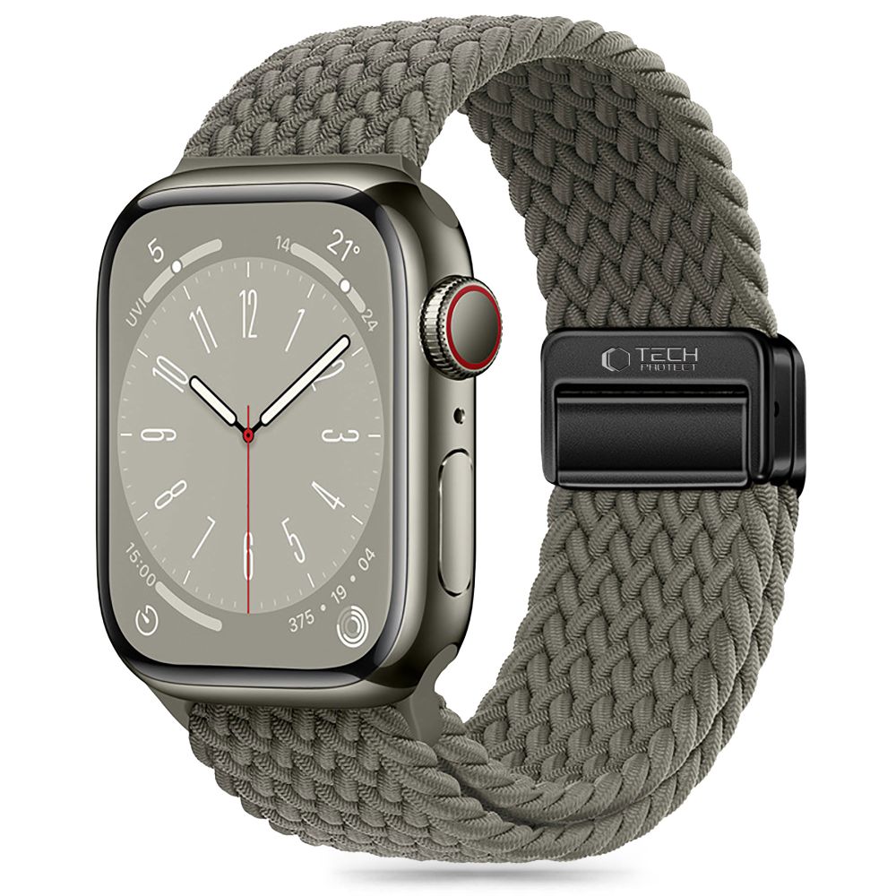 Tech - Protect Λουράκι Apple Watch 8/9/10/11 - SE (1/2/3) - Ultra (1/2/3) – 44/45/46/49mm NylonMag - Olive Grey