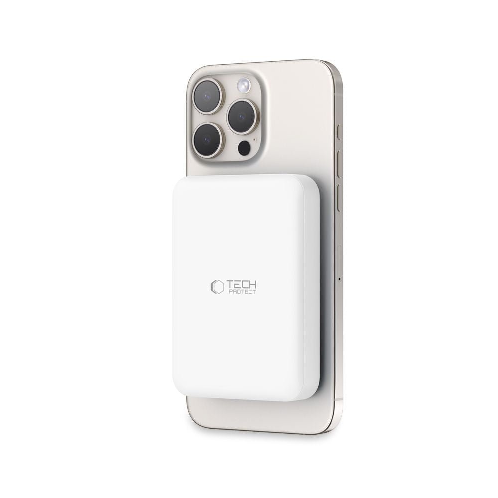 Tech - Protect PB11 Lifemag MagSafe PowerBank Μαγνητικό PowerBank Κινητού 10000 mAh - White