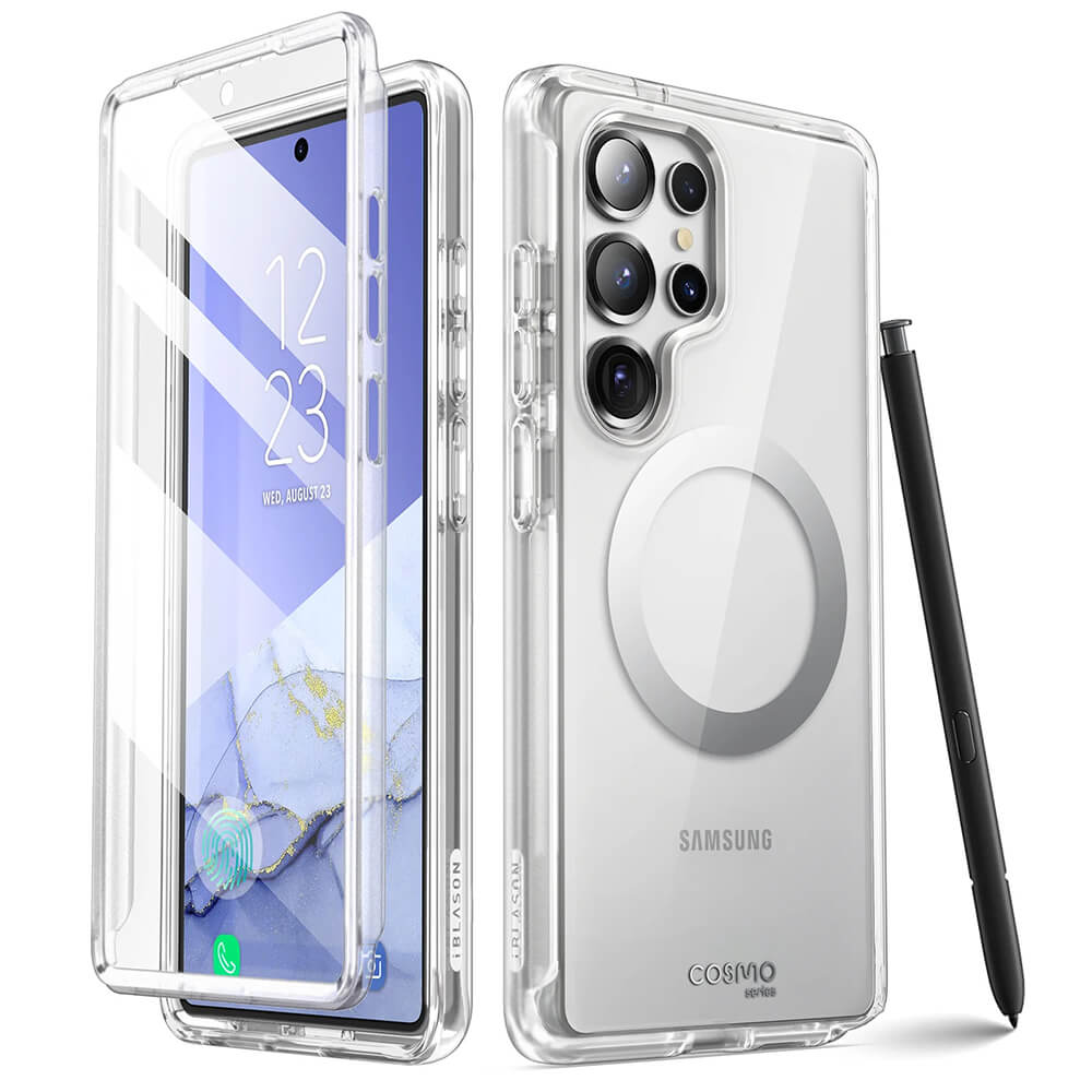 i - Blason Samsung Galaxy S25 Ultra Cosmo Mag Σκληρή Θήκη με Προστασία Οθόνης και Magsafe - Διάφανη