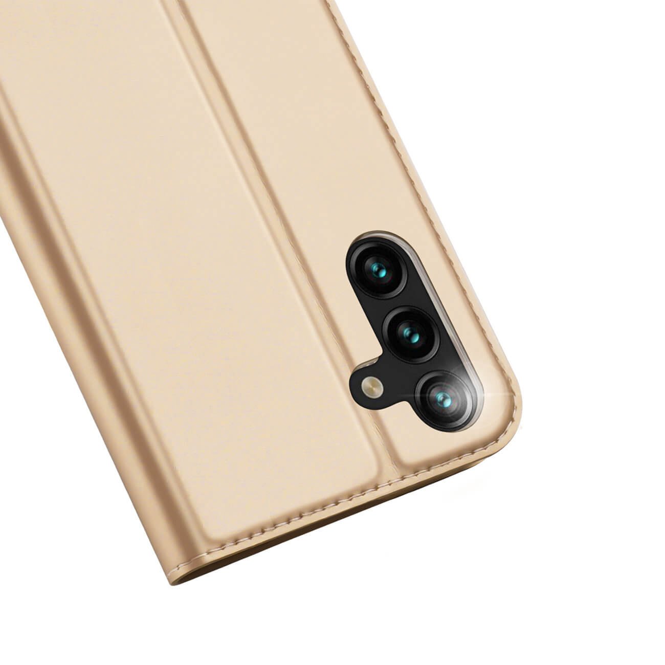 Dux Ducis Samsung Galaxy A14 5G Flip Stand Case Θήκη Βιβλίο - Gold