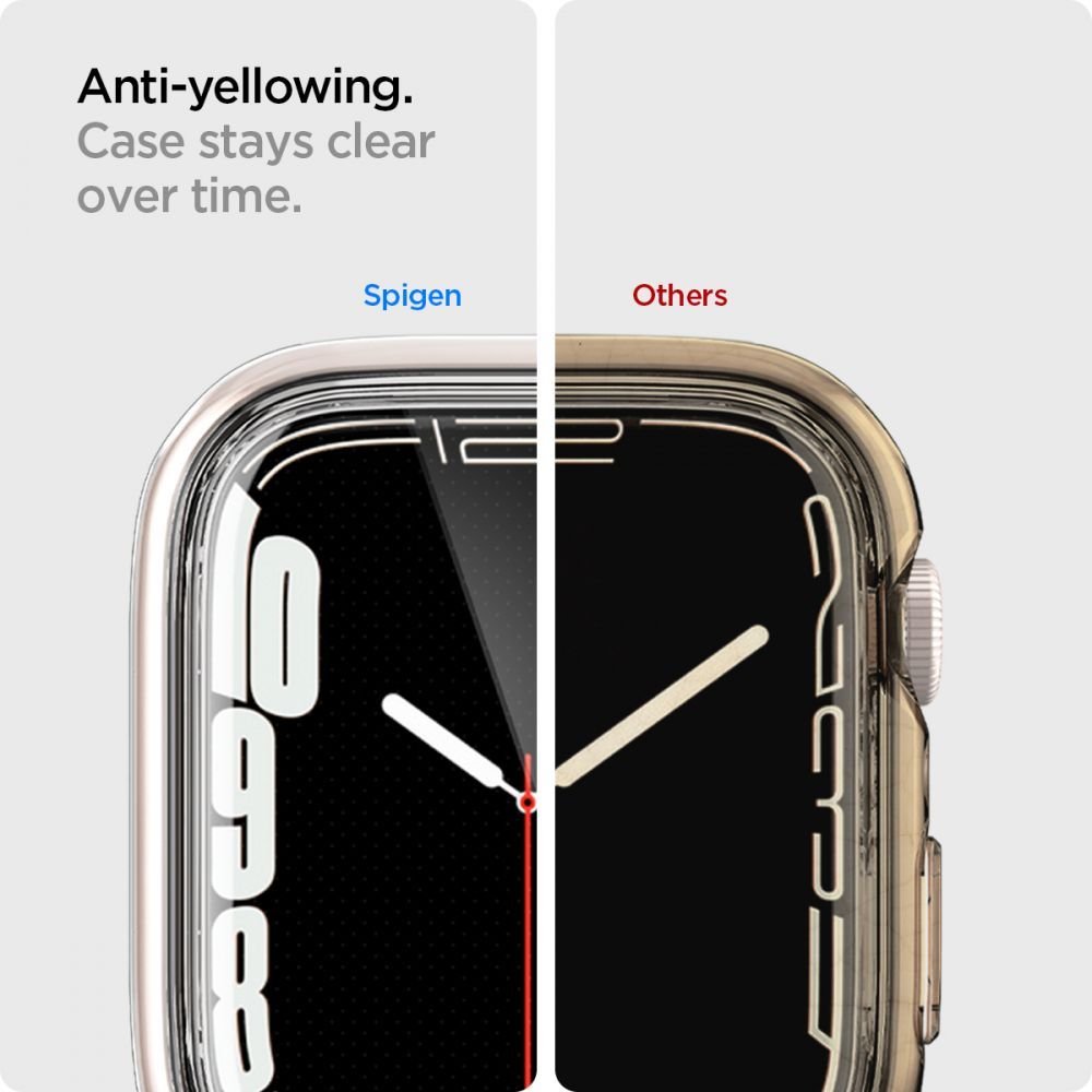 Spigen Θήκη Apple Watch 7 / 8 / 9 - 45 mm με Προστασία Οθόνης Ultra Hybrid - Crystal Clear