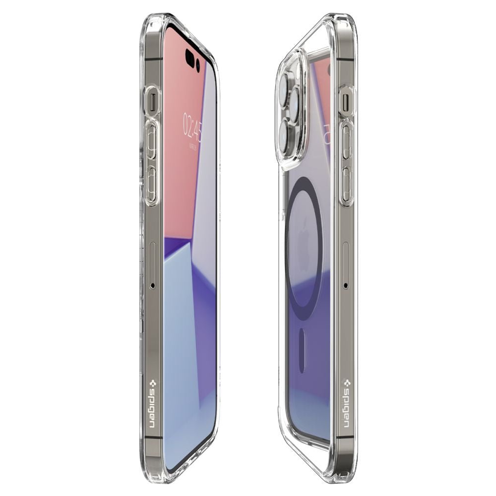 Spigen iPhone 14 Pro Ultra Hybrid Mag Σκληρή Θήκη με Πλαίσιο Σιλικόνης Και MagSafe - Graphite / Διάφανη