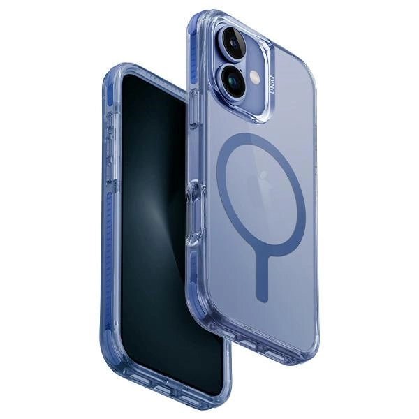 Uniq iPhone 16 Combat Magclick Σκληρή Θήκη με Πλαίσιο Σιλικόνης και MagSafe - Blue / Pearl Blue
