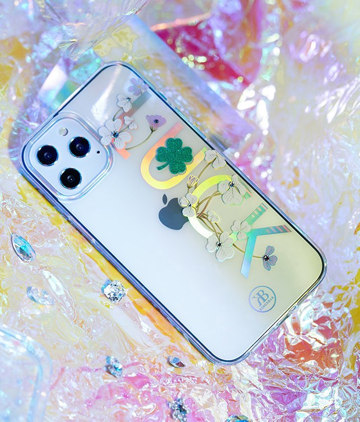 Kingxbar iPhone 12 Pro Max Lucky Series Σκληρή Θήκη με Swarovski Crystals - Luck - Διάφανη