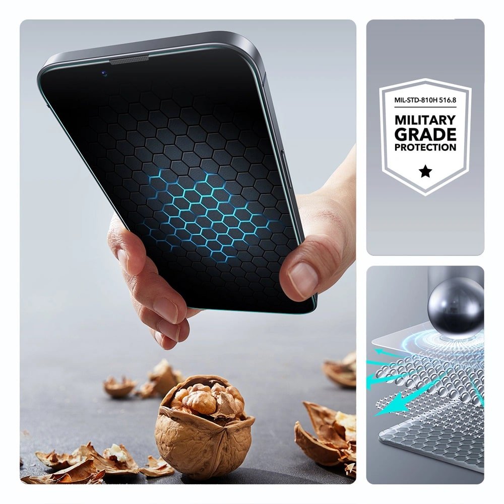 ESR iPhone 13 / iPhone 13 Pro / iPhone 14 / iPhone 16e UltraFit Classic Full Screen Tempered Glass 9H Αντιχαρακτικό Γυαλί Οθόνης - 2 Τεμάχια - Διάφανα