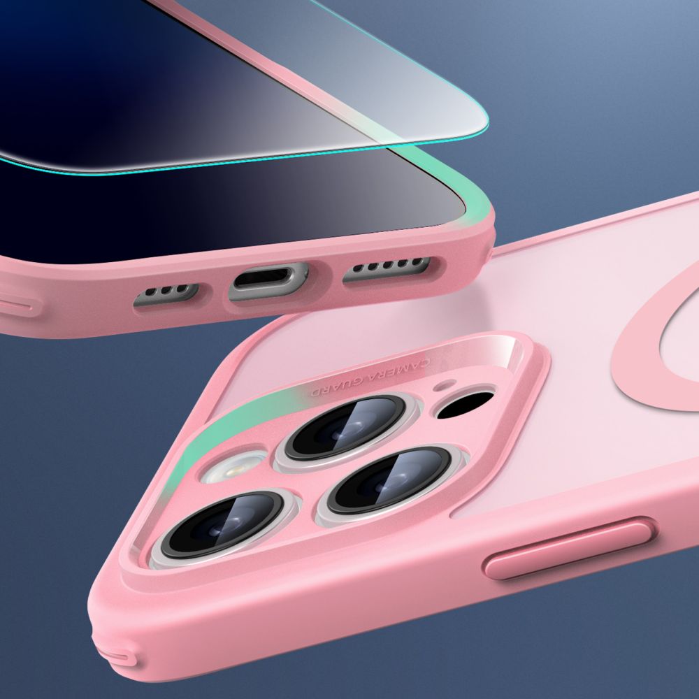 ESR iPhone 16 Pro Max - Classic Pro Halolock - Σετ με 1 Αντιχαρακτικό Γυαλί Οθόνης και Θήκη MagSafe - Frosted Pink