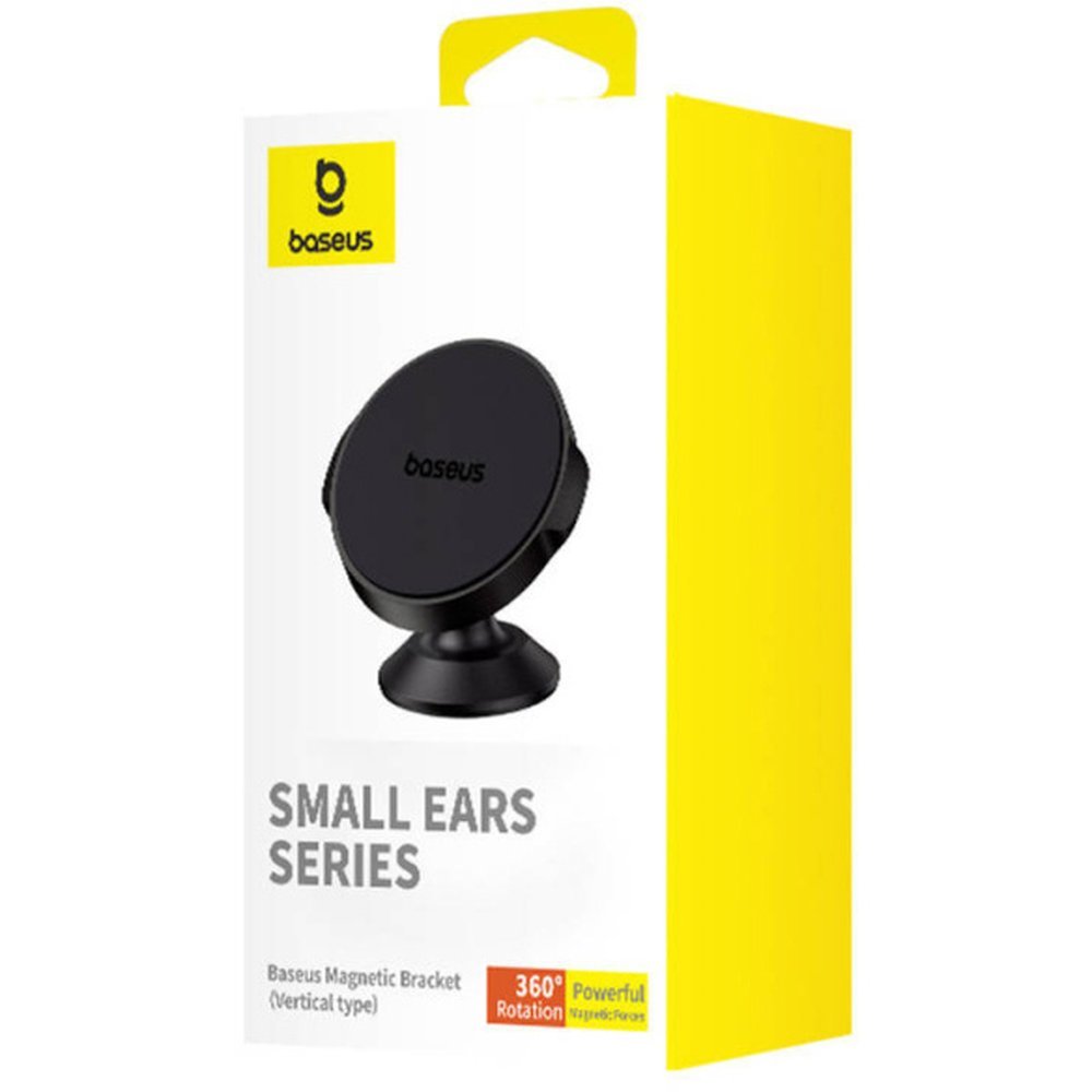 Baseus Small Ears Series Vertical Type Overseas Edition - Universal Μαγνητική Βάση για Ταμπλό Αυτοκινήτου - Black - C40141403113 - 00