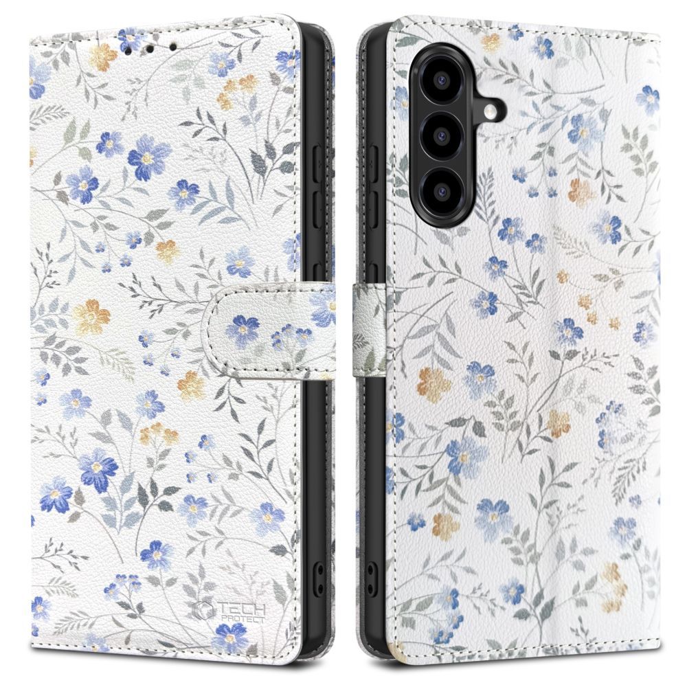Tech - Protect Samsung Galaxy A57 5G - Θήκη Πορτοφόλι Stand από Δερματίνη - Wallet - Spring Flowers