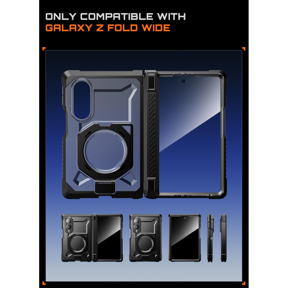 Supcase Samsung Galaxy Z Fold8 - Σκληρή Θήκη με Προστασία Οθόνης και MagSafe / Stand - UB Grip Mag - Black