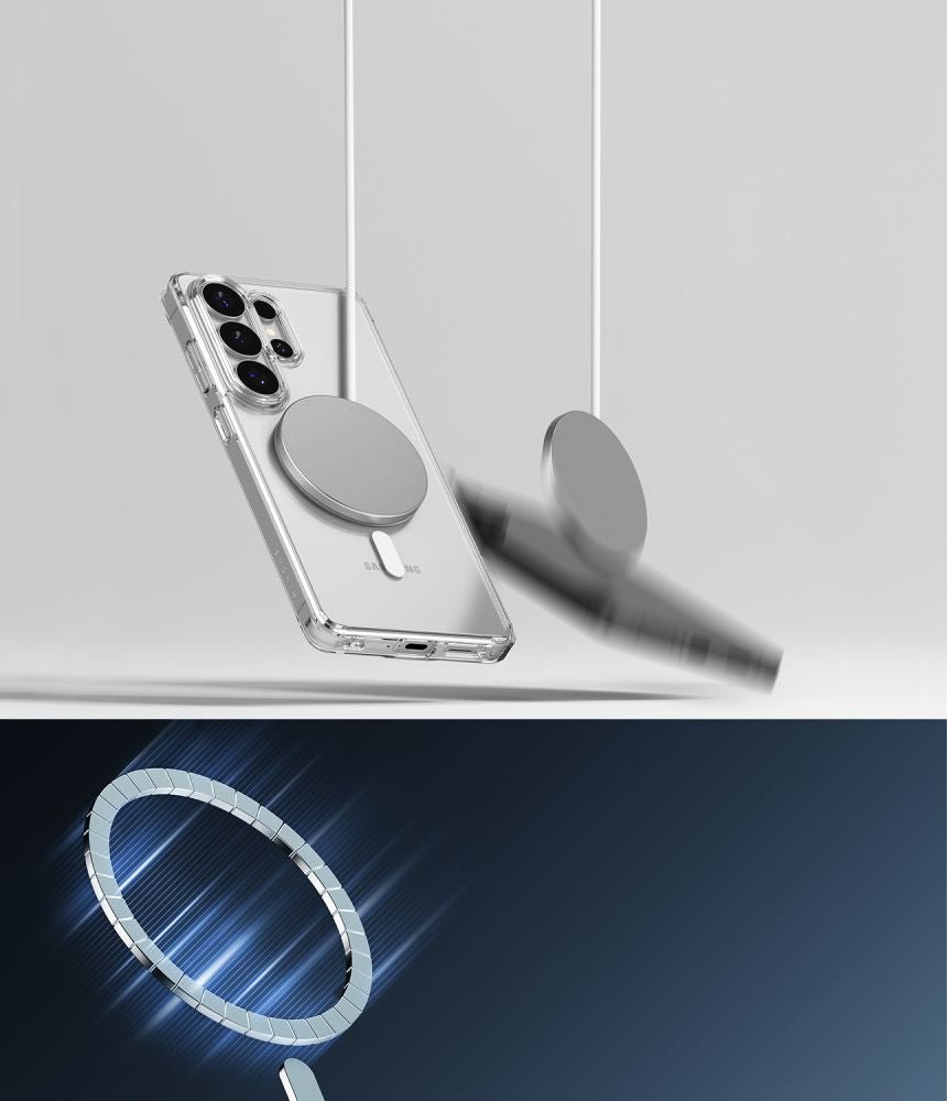 Ringke Samsung Galaxy S26 Ultra - Σκληρή Θήκη με Πλαίσιο Σιλικόνης και MagSafe - Fusion Magnetic - Clear