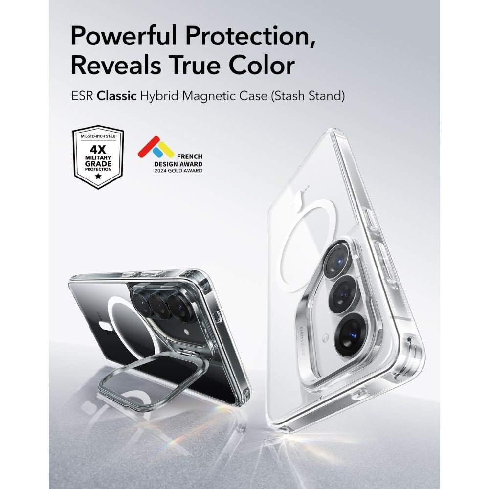 ESR Samsung Galaxy S26 Plus - Σκληρή Θήκη με Πλαίσιο Σιλικόνης και MagSafe - Classic Hybrid Kickstand MagSafe - Clear
