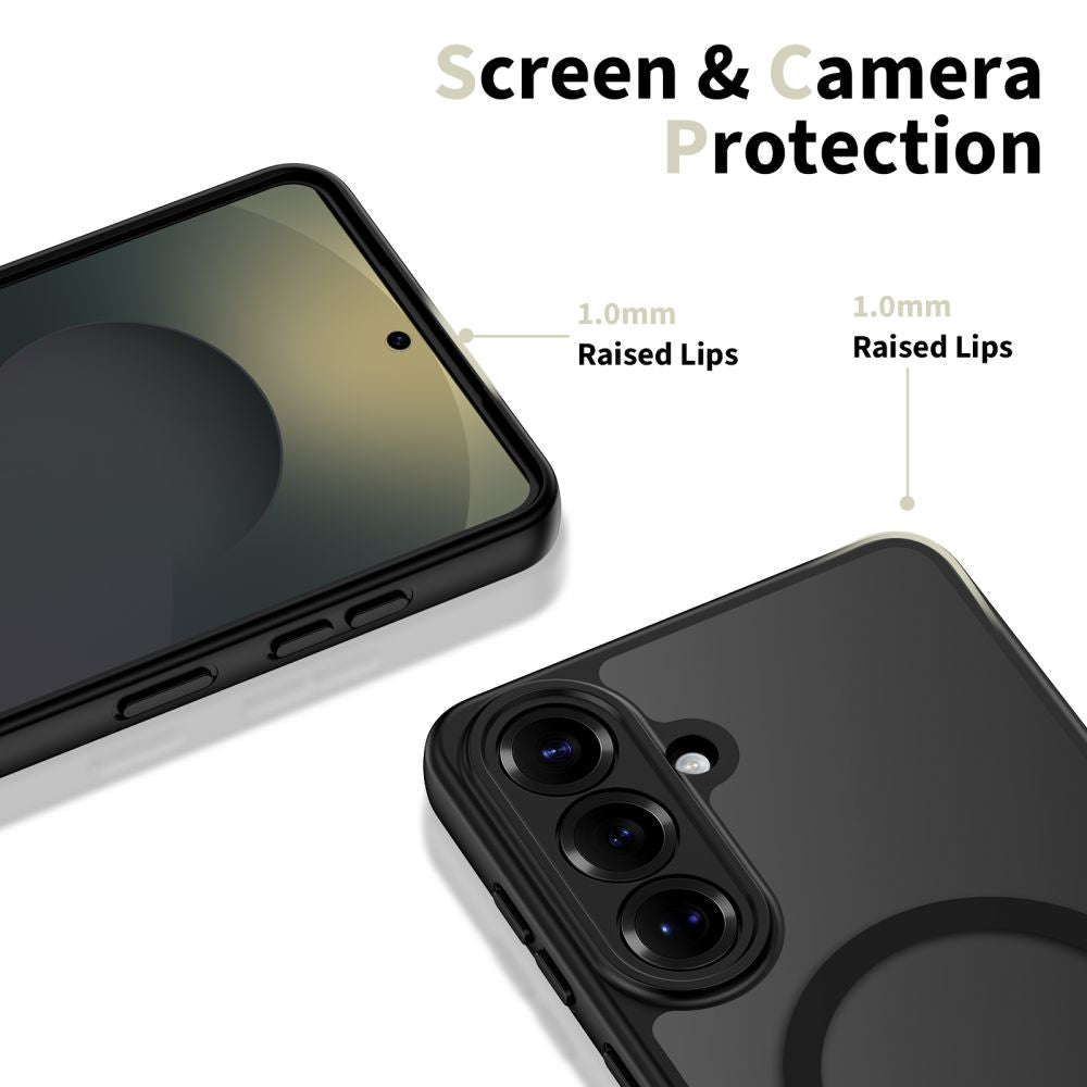 Tech - Protect Samsung Galaxy S26 Plus - Σκληρή Θήκη με Πλαίσιο Σιλικόνης και MagSafe - BasicMag - Matte Black