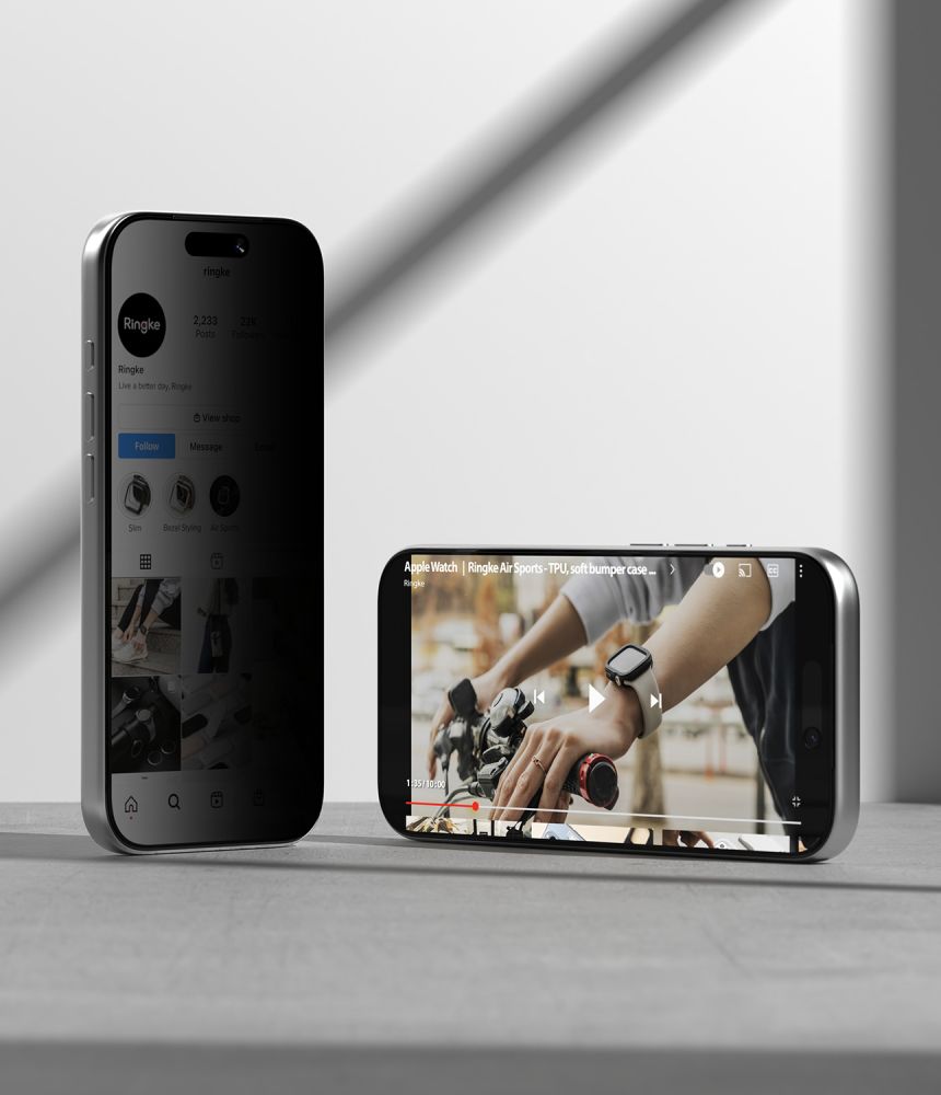 Ringke iPhone 18 Pro - Privacy Αντιχαρακτικό Γυαλί Οθόνης - 2 Τεμάχια - Easy Slide - Privacy