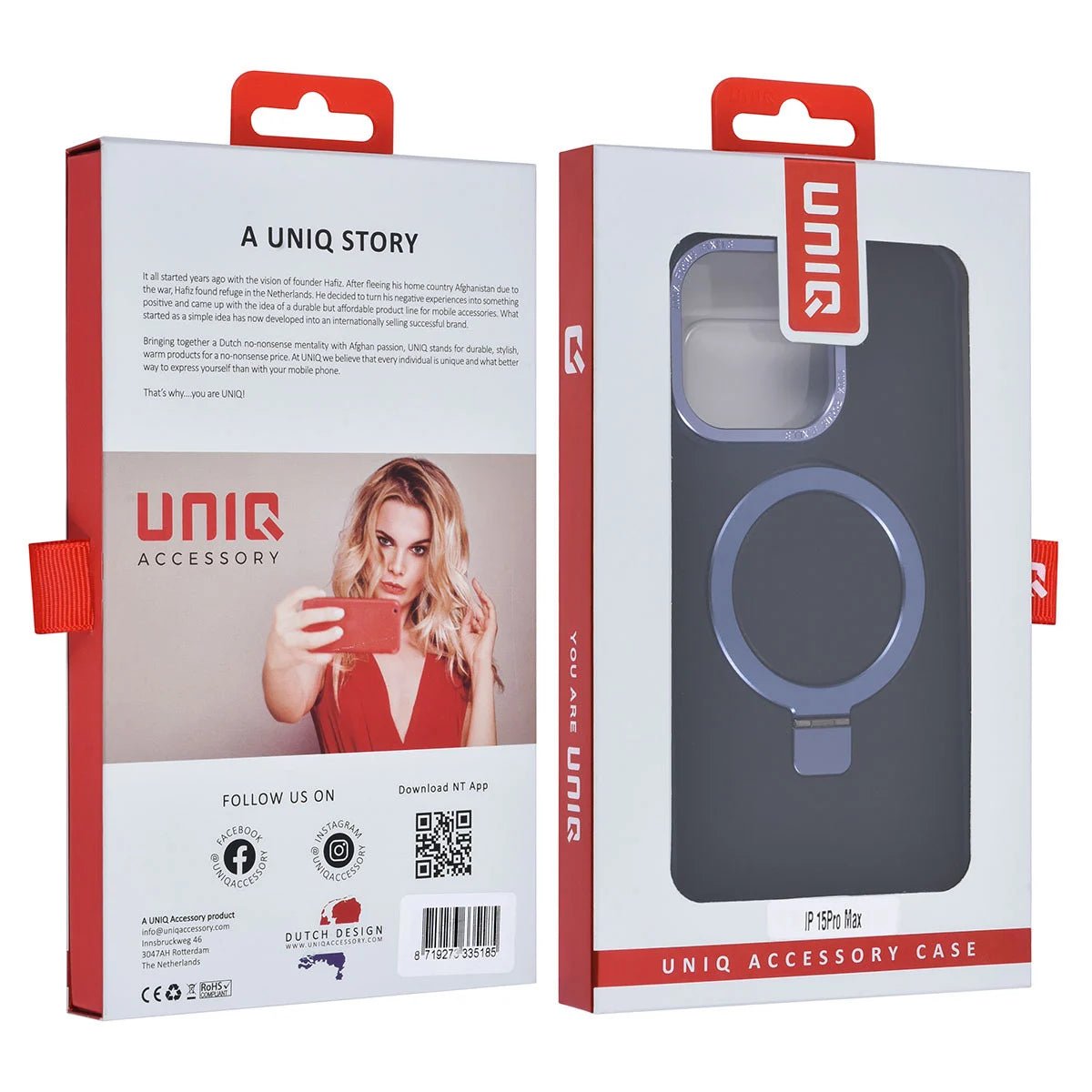 Tuniq iPhone 15 Pro Max - MagSafe Σκληρή Θήκη με Δαχτυλίδι Συγκράτησης - Blue