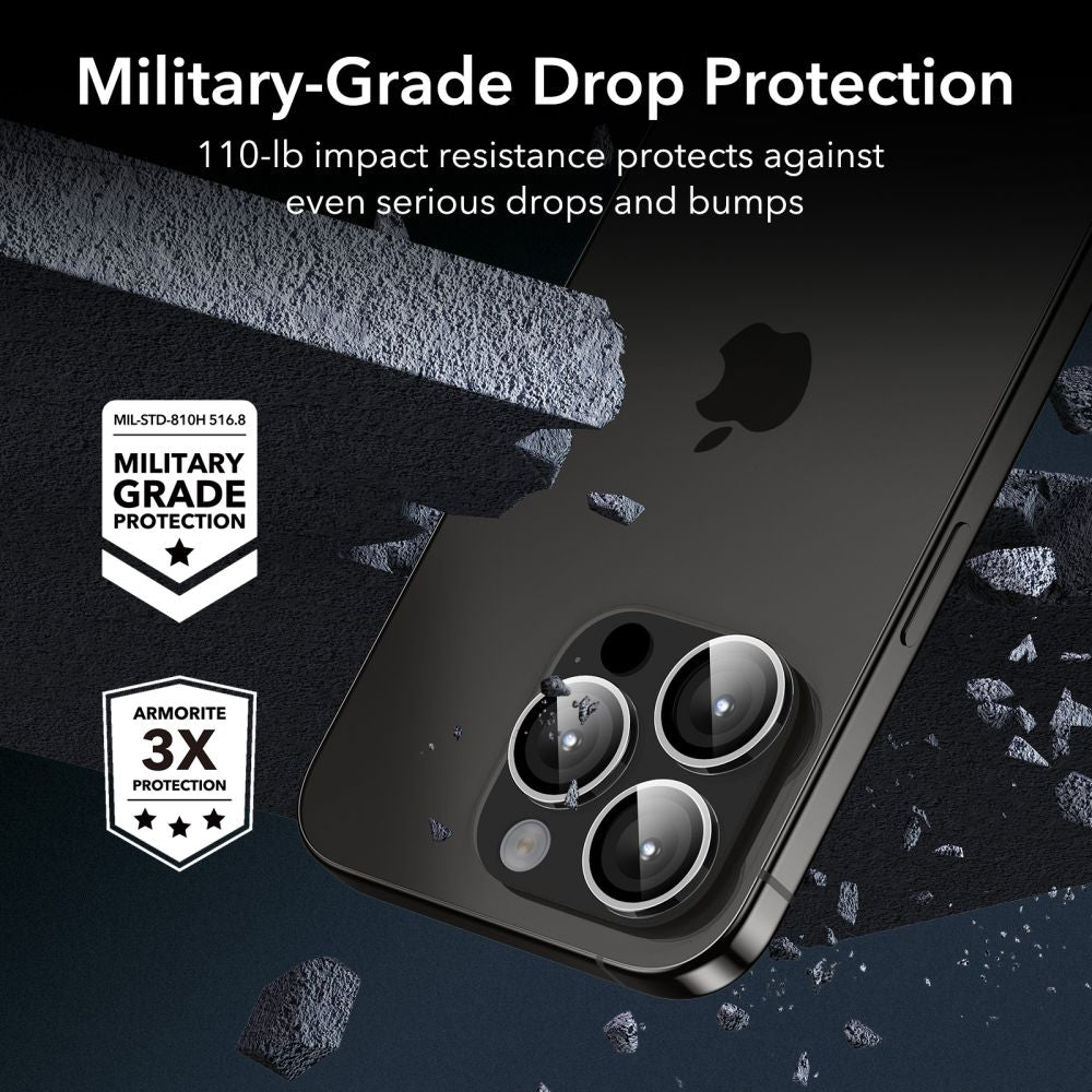 ESR iPhone 15 Pro / 15 Pro Max Armorite Camera Lens 9H Αντιχαρακτικό Γυαλί για την Κάμερα - Clear