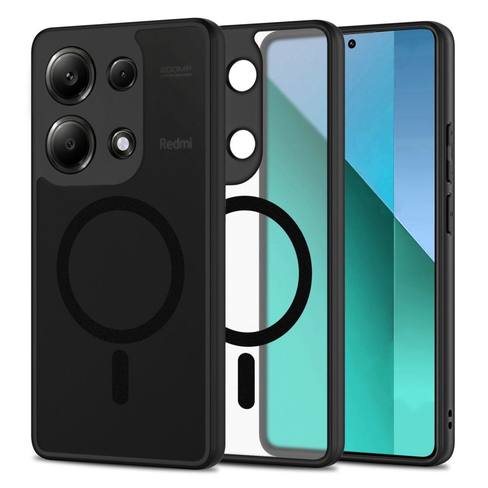 Tech - Protect Xiaomi Redmi Note 13 4G MagMat Σκληρή Θήκη με Πλαίσιο Σιλικόνης και MagSafe - Matte Black