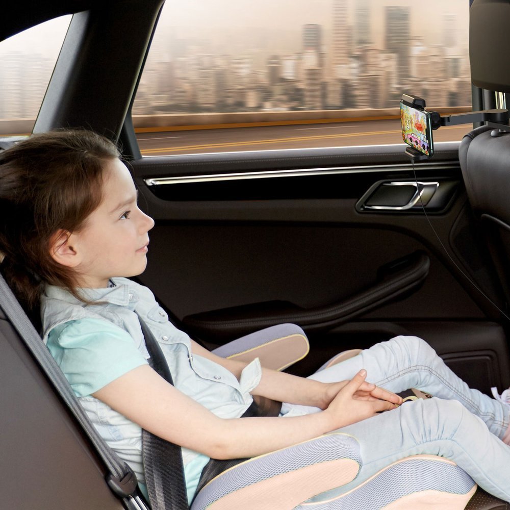 Baseus Energy Storage Backseat Holder - Universal Βάση Αυτοκινήτου για τα Πίσω Καθίσματα με Ασύρματη Φόρτιση Qi Charge 15W - Black - WXHZ - 01