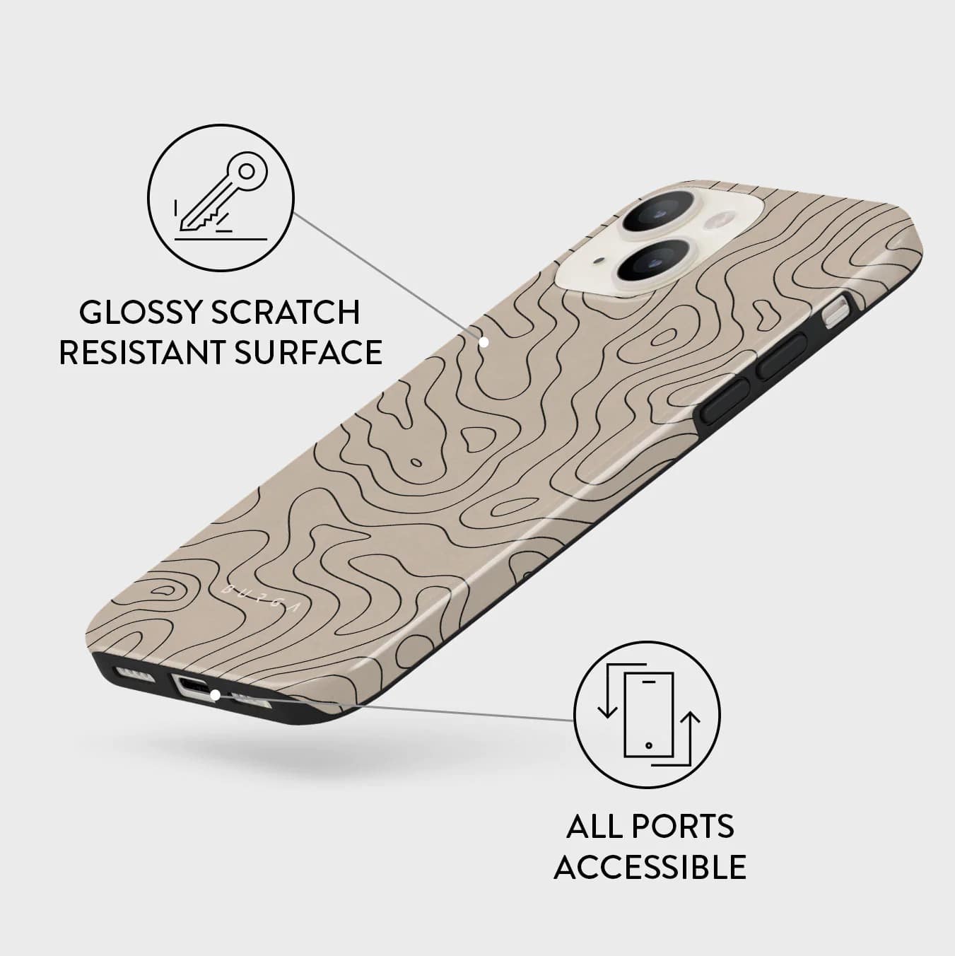 Burga iPhone 14 Fashion Tough Σκληρή Θήκη - Wild Terrain