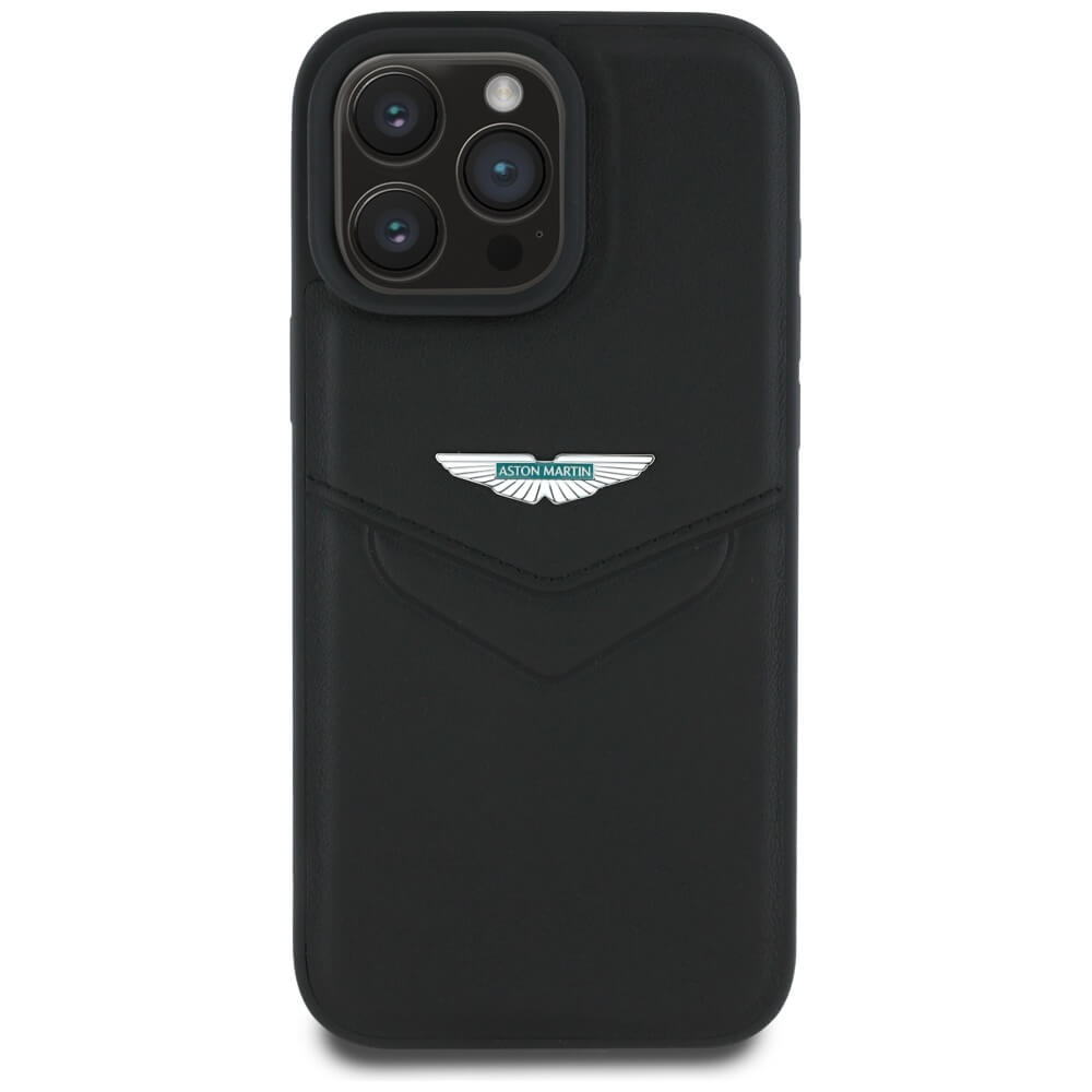 Aston Martin iPhone 16 Pro Max - HC Leather Victory - Σκληρή Θήκη με Επένδυση Γνήσιου Δέρματος - Black