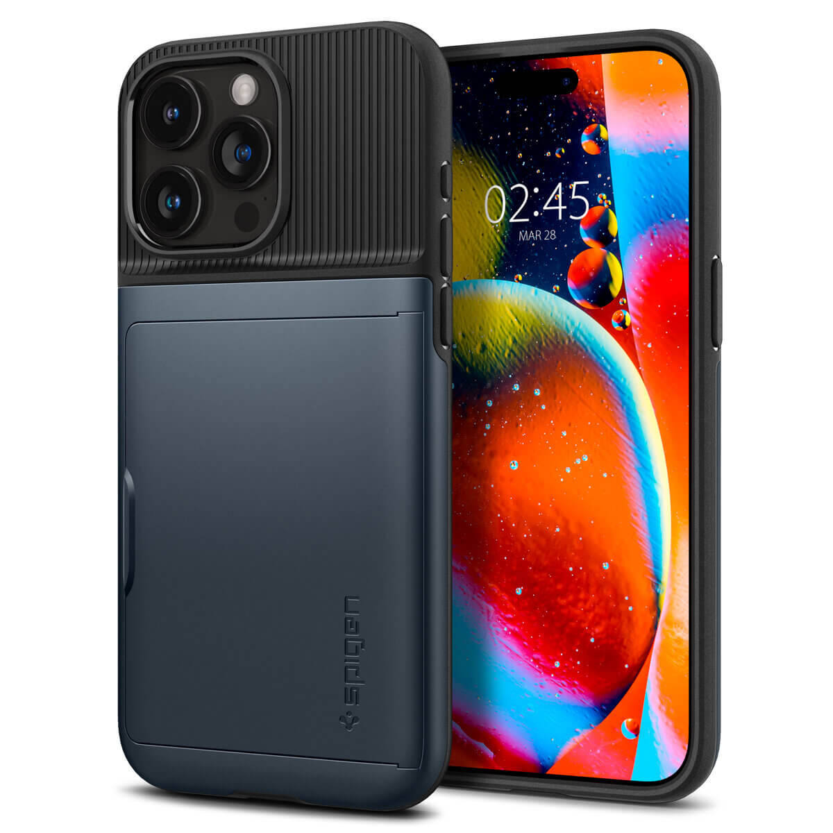 Spigen iPhone 15 Pro Slim Armor CS Σκληρή Θήκη - Blue