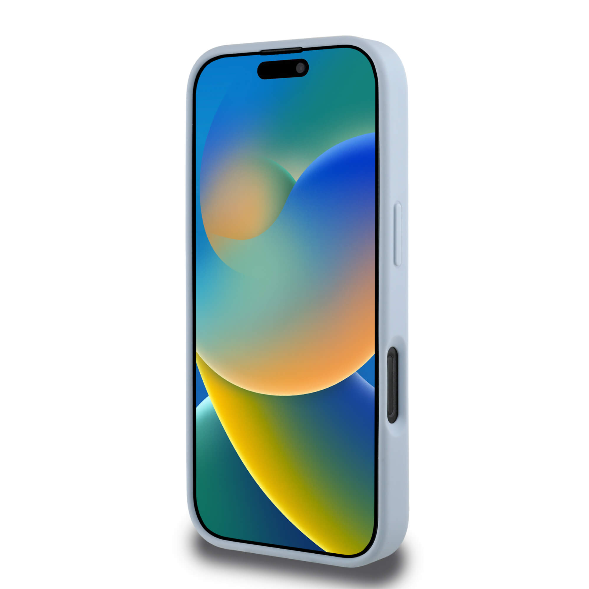 Guess iPhone 16 Pro - Grained Big 4G Logo Small Classic Logo - Σκληρή Θήκη με Επένδυση από Οικολογικό Δέρμα - Blue - GUHCP16LPGT4MBB