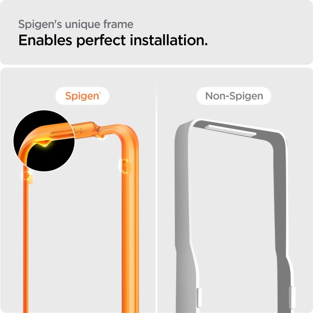 Spigen iPhone 15 Pro FC AlignMaster 2.5D Full Screen Case Friendly Tempered Glass Αντιχαρακτικό Γυαλί Οθόνης 9H - 2 Τεμάχια - Black
