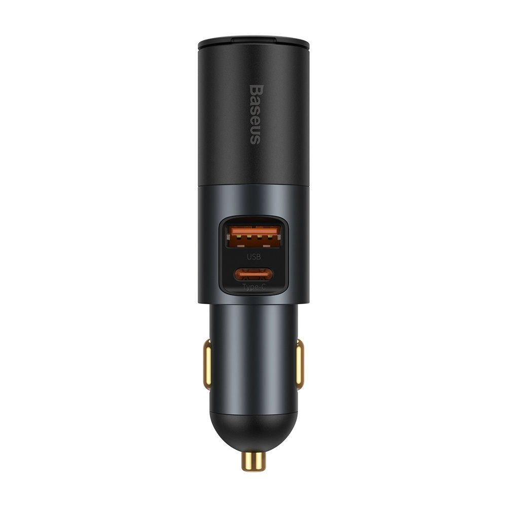 Baseus Share Together 120W Φορτιστής Αυτοκινήτου Γρήγορης Φόρτισης με 1 Θύρα USB και 1 Θύρα Type - C - Grey - CCBT - C0G