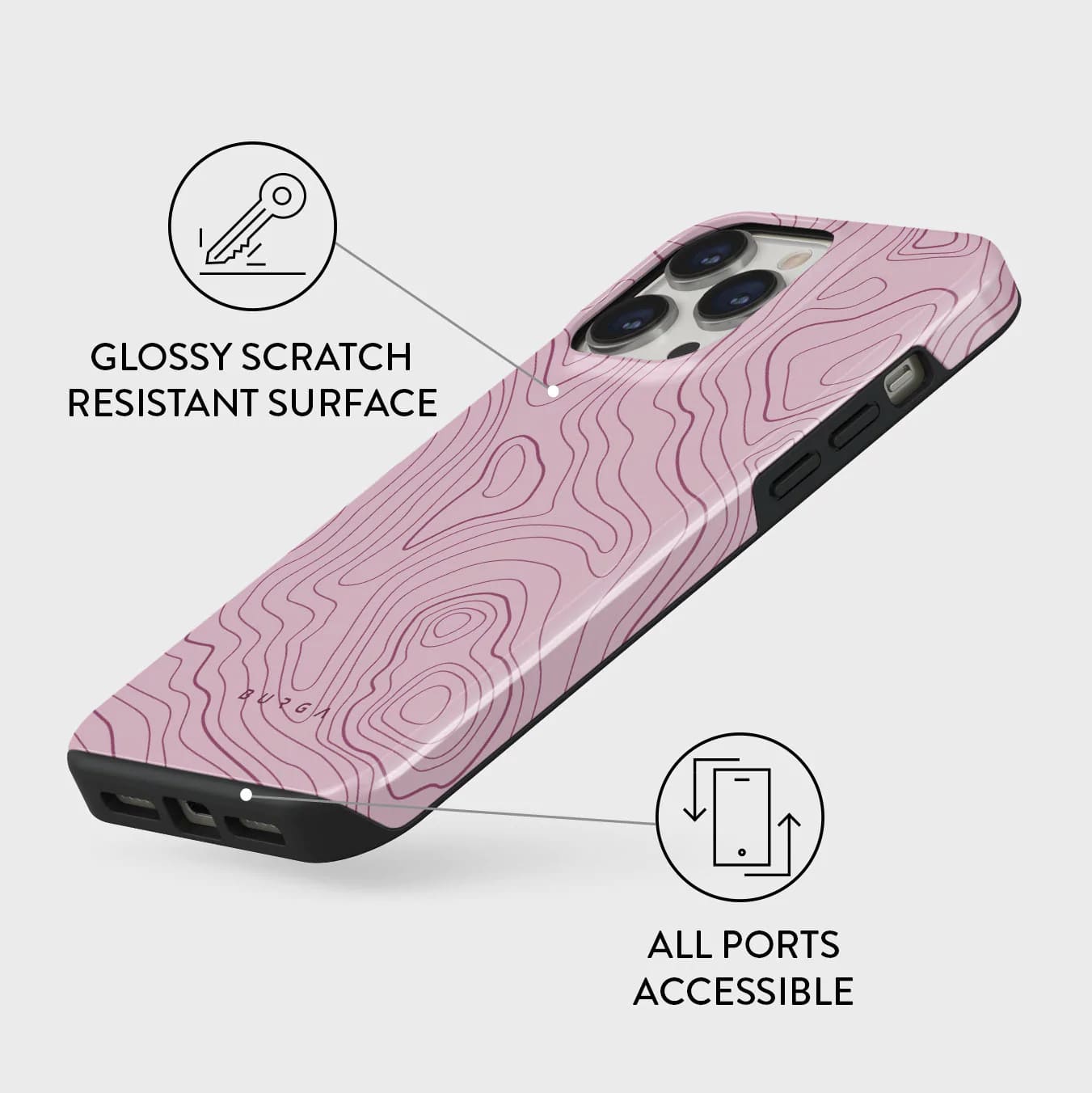Burga iPhone 14 Pro Max Fashion Tough Σκληρή Θήκη - Maze