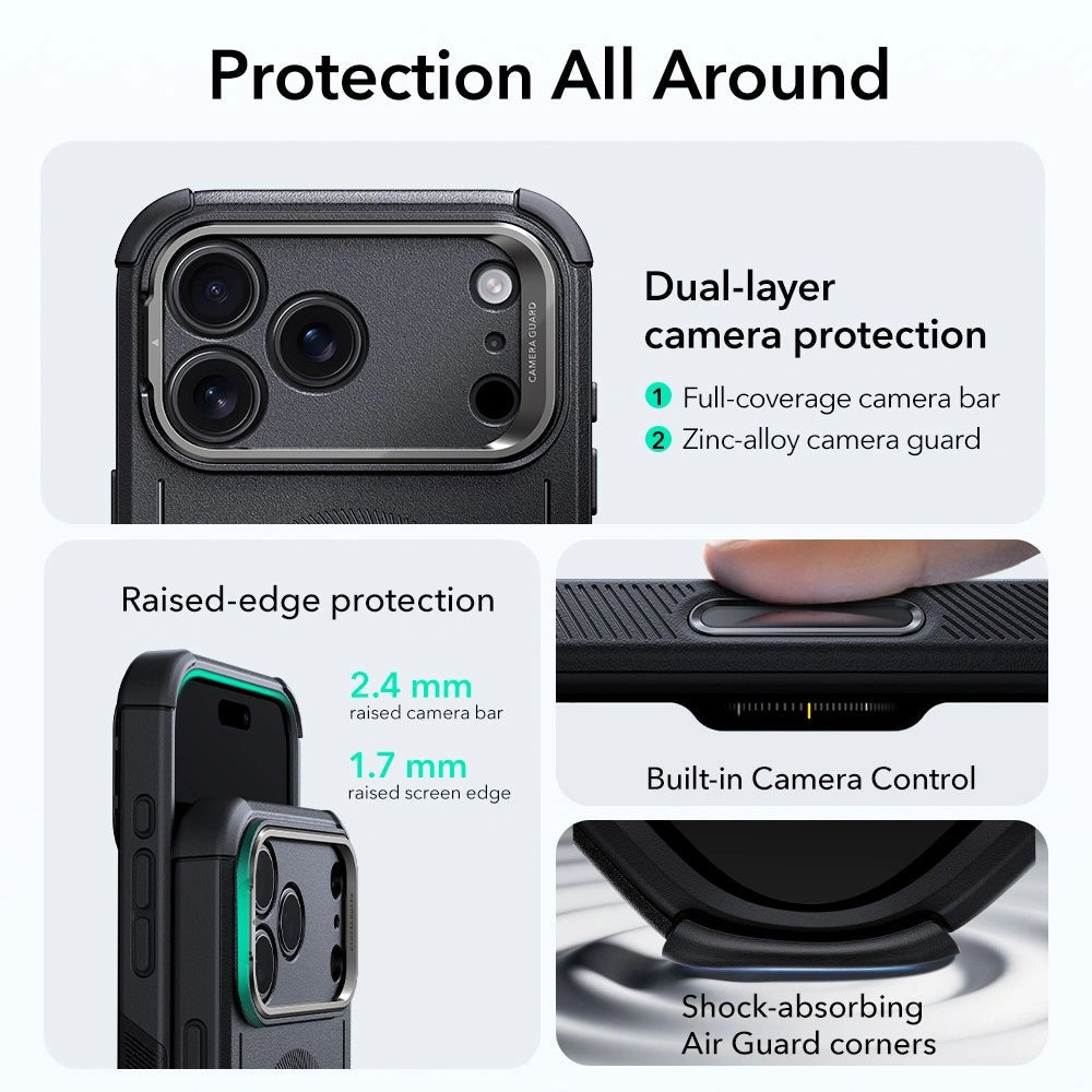 ESR iPhone 17 Pro Cyber Kickstand - Σκληρή Θήκη με Stand και MagSafe - Black