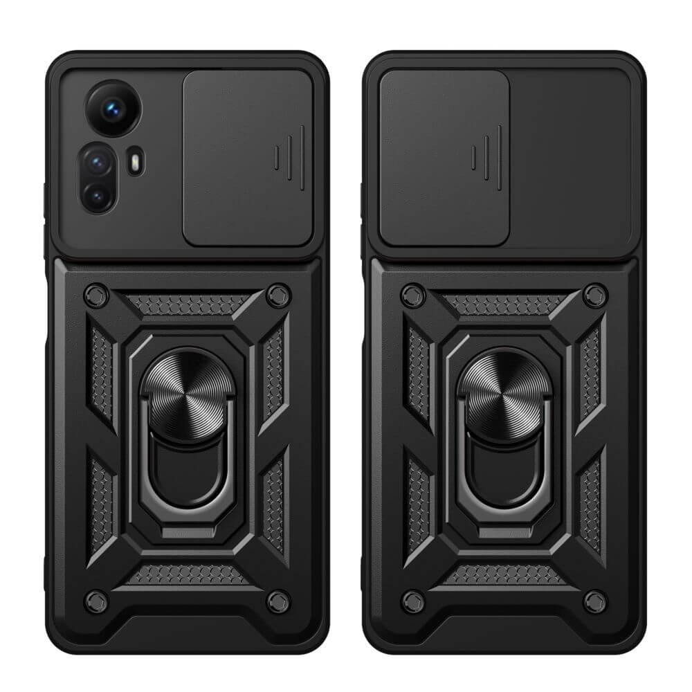 Tech - Protect Xiaomi Redmi Note 12S Camshield Pro Σκληρή Θήκη με Πλαίσιο Σιλικόνης και Δαχτυλίδι Συγκράτησης - Black
