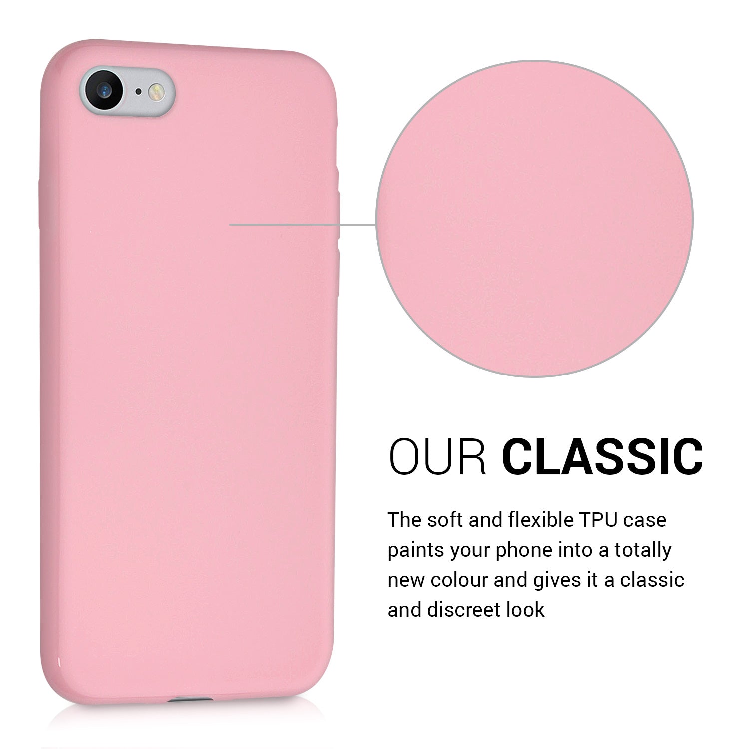 KW iPhone SE 2022 / SE 2020 / 7 / 8 Θήκη Σιλικόνης TPU - Antique Pink Matt - 39458.10