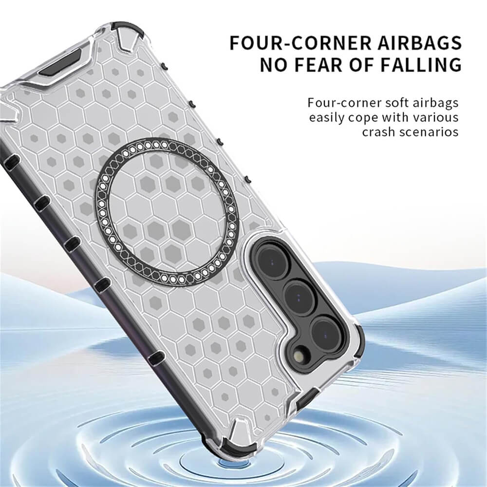 Techsuit Samsung Galaxy A36 5G Honeycomb Shield MagSafe Σκληρή Θήκη με Πλαίσιο Σιλικόνης - White