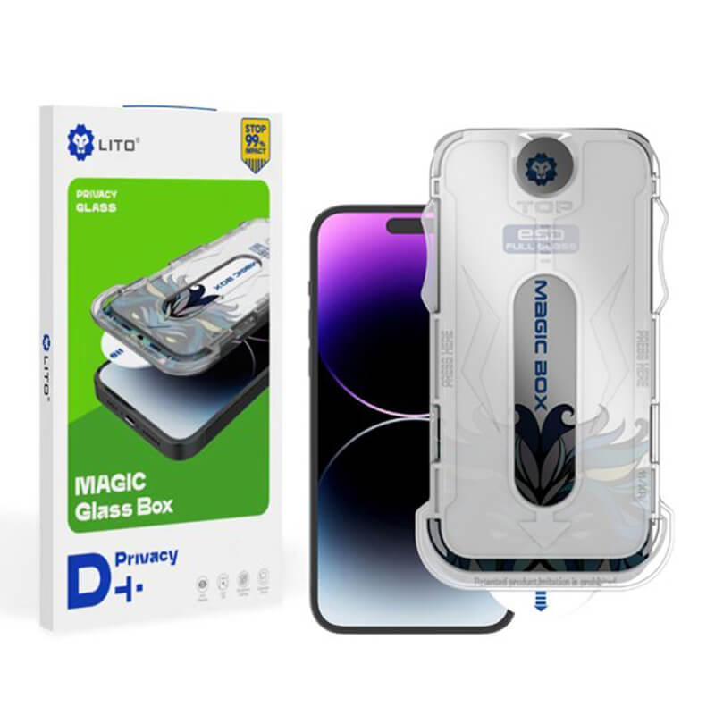 Lito iPhone 15 Pro Magic Glass Box D+ Tools Αντιχαρακτικό Γυαλί Οθόνης με Οδηγό Τοποθέτησης - Privacy
