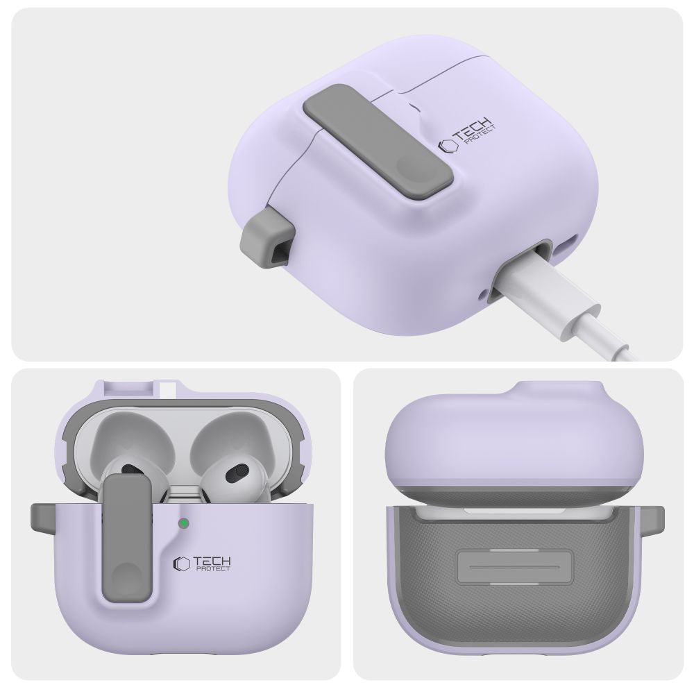 Tech - Protect AirPods 4 Θήκη από Σκληρό Πλαστικό - Slim Hook - Lavender