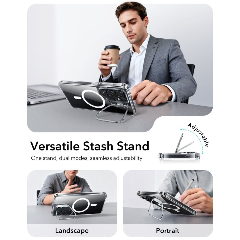 ESR Samsung Galaxy S26 Ultra - Σκληρή Θήκη με Πλαίσιο Σιλικόνης και MagSafe - Classic Hybrid Kickstand MagSafe - Clear