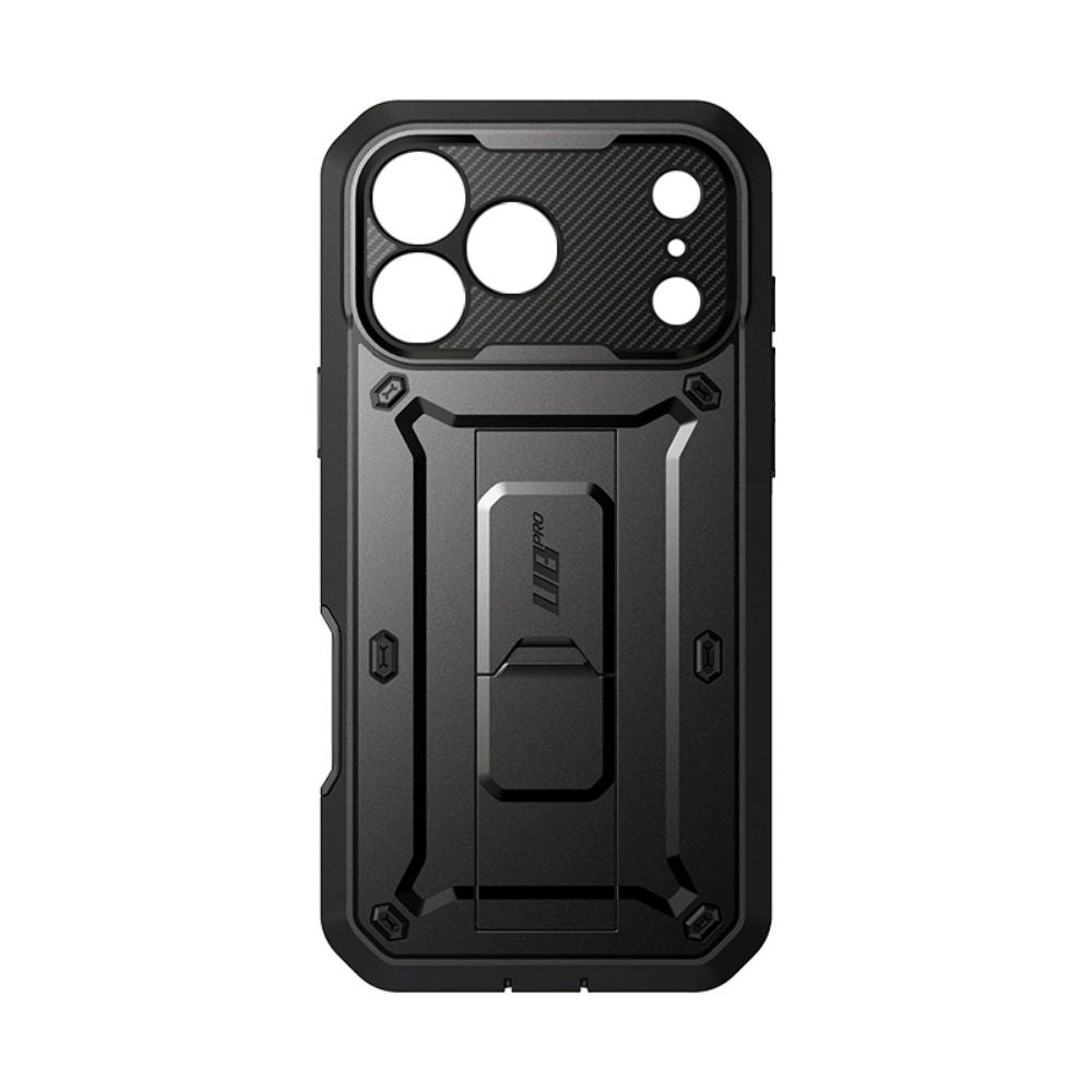 Supcase iPhone 18 Pro Max / iPhone 17 Pro Max - Σκληρή Θήκη με Προστασία Οθόνης και Stand - Unicorn Beetle Pro - Black