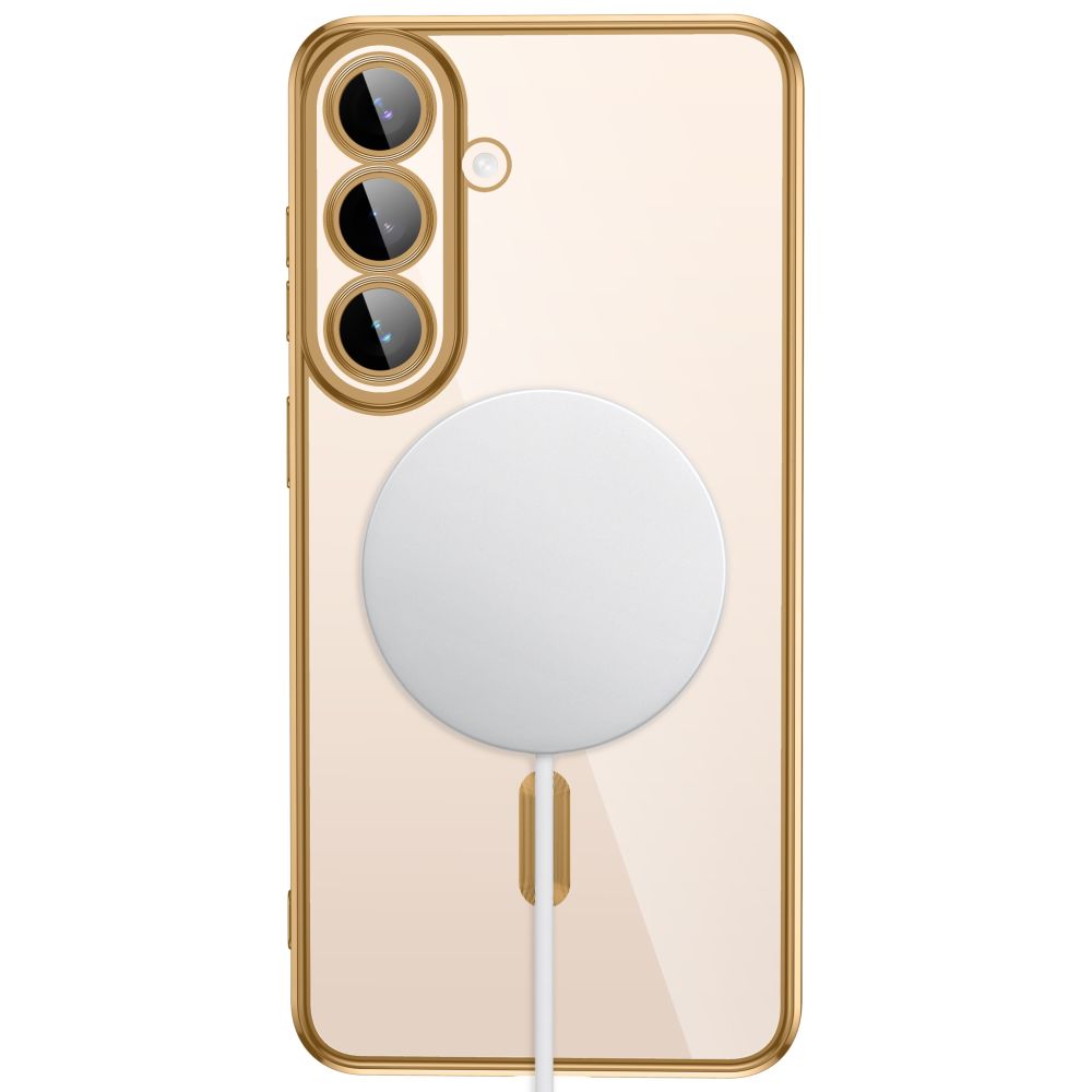 Tech-Protect Samsung Galaxy S26 FE - Θήκη Σιλικόνης TPU με MagSafe - MagFlex - Clear / Shiny Gold