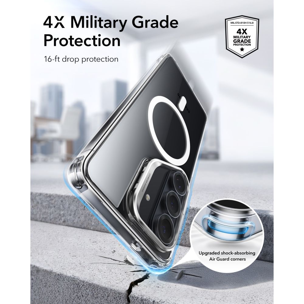 ESR Samsung Galaxy S26 - Σκληρή Θήκη με Πλαίσιο Σιλικόνης και MagSafe - Classic Hybrid Kickstand MagSafe - Clear