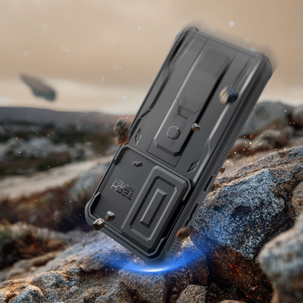 Tech - Protect Samsung Galaxy S26 - Θήκη 360 Full Body με Προστασία για την Οθόνη και την Κάμερα και Stand - Kevlar Cam+ 2 - Set - Black